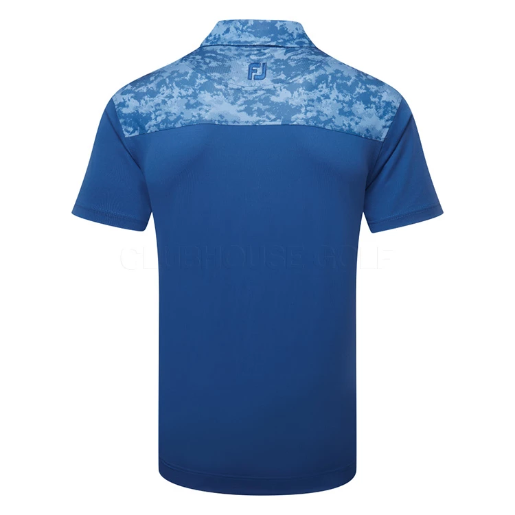 FootJoy Cloud Camo Trim Lisle Golf Polo Shirt 5 FootJoy Cloud Camo Trim Lisle Golf Polo Shirt - Image 3