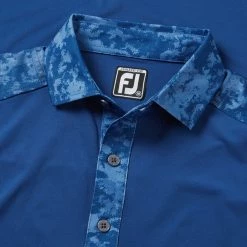 FootJoy Cloud Camo Trim Lisle Golf Polo Shirt 6 FootJoy Cloud Camo Trim Lisle Golf Polo Shirt -Golf Shirts Sales FootJoy SS23 Cloud Camo Trim Lisle Polo Shirt 80009 SHFOO232 S Twilight Detail