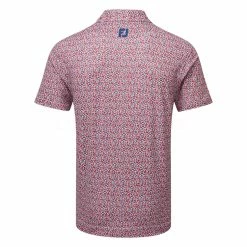 FootJoy Confetti Print Pique Golf Polo Shirt 7 FootJoy Confetti Print Pique Golf Polo Shirt -Golf Shirts Sales FootJoy SS23 Confetti Print Pique Polo Shirt 80089 SHFOO241 S Racing Red Back