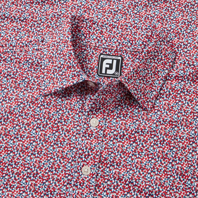 FootJoy Confetti Print Pique Golf Polo Shirt 4 FootJoy Confetti Print Pique Golf Polo Shirt - Image 2