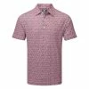 FootJoy Confetti Print Pique Golf Polo Shirt 1 FootJoy Confetti Print Pique Golf Polo Shirt -Golf Shirts Sales FootJoy SS23 Confetti Print Pique Polo Shirt 80089 SHFOO241 S Racing Red Front