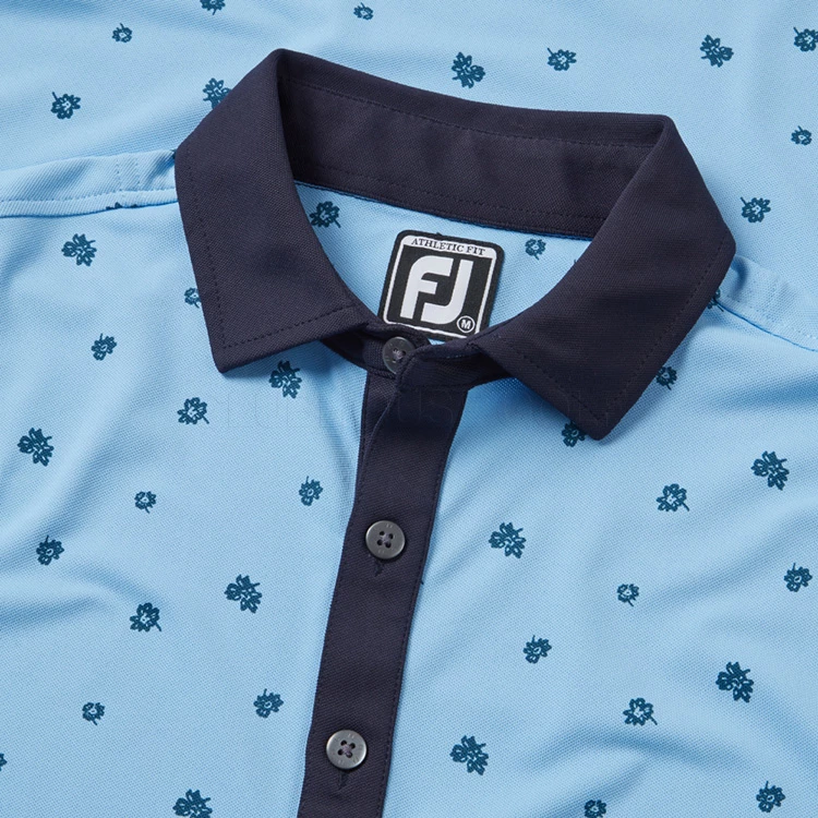 FootJoy Scattered Floral Pique Golf Polo Shirt 4 FootJoy Scattered Floral Pique Golf Polo Shirt - Image 2