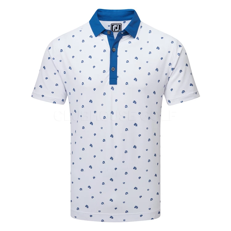FootJoy Scattered Floral Pique Golf Polo Shirt 3 FootJoy Scattered Floral Pique Golf Polo Shirt
