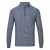 FootJoy Space Dye Chill-Out 1/4 Zip Golf Pullover 1 FootJoy Space Dye Chill-Out 1/4 Zip Golf Pullover -Golf Shirts Sales FootJoy SS23 Space Dye Chill Out Midlayer 87969 SWFOO179 S Navy Front