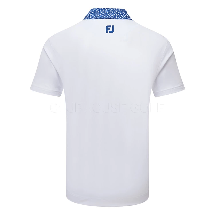 FootJoy Tossed Tulip Trim Pique Golf Polo Shirt 5 FootJoy Tossed Tulip Trim Pique Golf Polo Shirt - Image 3