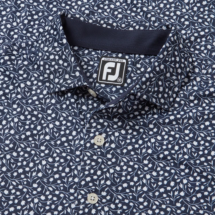 FootJoy Tossed Tulips Lisle Golf Polo Shirt 4 FootJoy Tossed Tulips Lisle Golf Polo Shirt - Image 2
