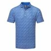 FootJoy Tossed Tulips Lisle Golf Polo Shirt 2 FootJoy Tossed Tulips Lisle Golf Polo Shirt -Golf Shirts Sales FootJoy SS23 Tossed Tulips Lisle Polo Shirt 80021 SHFOO234 S Twilight Blue Front
