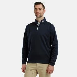 FootJoy Chill-Out 1/4 Zip Golf Pullover 11 FootJoy Chill-Out 1/4 Zip Golf Pullover -Golf Shirts Sales FootJoy SS19 Chill Out 2.0 Pullover 90147 Code SWFOO089 Navy Model 1
