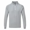 FootJoy Chill-Out 1/4 Zip Golf Pullover 1 FootJoy Chill-Out 1/4 Zip Golf Pullover -Golf Shirts Sales FootJoy SS19 Chill Out 2.0 Pullover 90149 Code SWFOO091 HeatherGrey Front