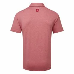 FootJoy Heather Self Collar Lisle Golf Polo Shirt -Golf Shirts Sales FootJoy SS23 Heather Self Collar Lisle Polo Shirt 80138 SHFOO246 S Red Back