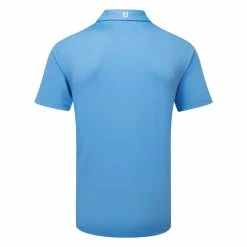 FootJoy Stretch Pique Solid Golf Polo Shirt -Golf Shirts Sales FootJoy SS23 Stretch Pique Solid Polo Shirt 91826 SHFOO266 S Light Blue Back