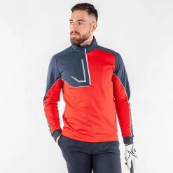 Galvingreen Galvin Green Daxton Insula Golf Pullover 14 Galvingreen Galvin Green Daxton Insula Golf Pullover -Golf Shirts Sales Galvin Green AW22 DAXTON G124202 RED NAVY WHITE Model 1