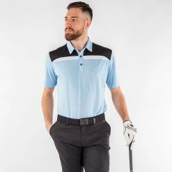 Galvingreen Galvin Green Mapping Golf Polo Shirt 11 Galvingreen Galvin Green Mapping Golf Polo Shirt -Golf Shirts Sales Galvin Green AW22 Mapping Polo Shirt G136467 SHGAL577 L Bluebell Black White Model 1