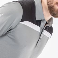 Galvingreen Galvin Green Mapping Golf Polo Shirt -Golf Shirts Sales Galvin Green AW22 Mapping Polo Shirt G136477 SHGAL578 M Sharkskin Black White Model 2