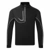 Galvingreen Galvin Green Daxton Insula Golf Pullover 1 Galvingreen Galvin Green Daxton Insula Golf Pullover -Golf Shirts Sales Galvin Green SS22 Daxton Insula Half Zip Pullover G124271 Code SWGAL355 M Black Granite Grey White Front
