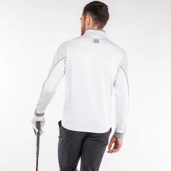 Galvingreen Galvin Green Daxton Insula Golf Pullover 12 Galvingreen Galvin Green Daxton Insula Golf Pullover -Golf Shirts Sales Galvin Green SS22 Daxton Insula Half Zip Pullover G124201 Code SWGAL350 M White Cool Grey Sharkskin Model 2