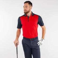 Galvingreen Galvin Green Massimo Golf Polo Shirt -Golf Shirts Sales Galvin Green SS22 Massimo Polo Shirt G127323 Code SHGAL557 M Red Navy Model 1