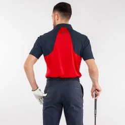 Galvingreen Galvin Green Massimo Golf Polo Shirt -Golf Shirts Sales Galvin Green SS22 Massimo Polo Shirt G127323 Code SHGAL557 M Red Navy Model 3