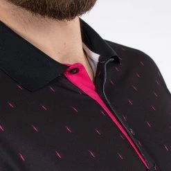 Galvingreen Galvin Green Mayson Golf Polo Shirt -Golf Shirts Sales Galvin Green SS22 Mayson Polo Shirt G126797 Code SHGAL538 M Black Pink model 2