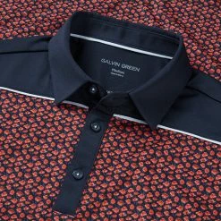 Galvingreen Galvin Green Millard Golf Polo Shirt 6 Galvingreen Galvin Green Millard Golf Polo Shirt -Golf Shirts Sales Galvin Green SS23 Millard Polo Shirt G137335 SHGAL606 S Navy Orange White Detail