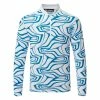 Jlindeberg J.Lindeberg August Print 1/4 Zip Golf Sweater 2 Jlindeberg J.Lindeberg August Print 1/4 Zip Golf Sweater -Golf Shirts Sales J.Lindeberg AW21 August Print 14 Zip Sweater GMJS06177 Code SWLIN042 Dresden Blue White Front