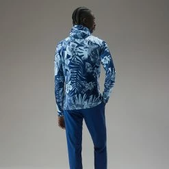 Jlindeberg J.Lindeberg Aerial 1/4 Zip Golf Hoodie 13 Jlindeberg J.Lindeberg Aerial 1/4 Zip Golf Hoodie -Golf Shirts Sales J.Lindeberg AW22 Aerial Print Quarter Hood GMJS07798 0470 SWLIN086 Hibiscus BlueWhite Model 3