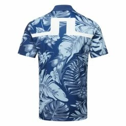 Jlindeberg J.Lindeberg Martin Print Golf Polo Shirt 10 Jlindeberg J.Lindeberg Martin Print Golf Polo Shirt -Golf Shirts Sales J.Lindeberg Martin Print Regular Fit Polo GMJT07413 0470 SHLIN150 Hibiscus BlueWhite Back