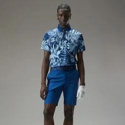 Jlindeberg J.Lindeberg Martin Print Golf Polo Shirt 11 Jlindeberg J.Lindeberg Martin Print Golf Polo Shirt -Golf Shirts Sales J.Lindeberg Martin Print Regular Fit Polo GMJT07413 0470 SHLIN150 Hibiscus BlueWhite Model 1