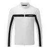 Jlindeberg J.Lindeberg Jarvis Full Zip Golf Jacket 2 Jlindeberg J.Lindeberg Jarvis Full Zip Golf Jacket -Golf Shirts Sales J.Lindeberg SS22 Jarvis Mid Layer GMJS03873 0000 Code SWLIN045 M White Black Front