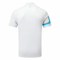 Jlindeberg J.Lindeberg Heath Golf Polo Shirt -Golf Shirts Sales J.Lindeberg SS23 Heath Regular Fit Polo GMJT07621 U199 SHLIN176 Light Grey MelangeBrilliant Blue Back