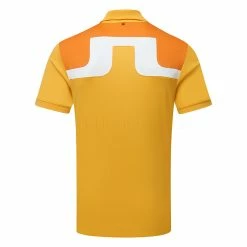 Jlindeberg J.Lindeberg Jeff Golf Polo Shirt -Golf Shirts Sales J.Lindeberg SS23 Jeff Regular Fit Polo GMJT07620 9999 SHLIN179 CitrusRusset OrangeWhite Back