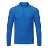 Jlindeberg J.Lindeberg Luke Print 1/2 Zip Golf Sweater 1 Jlindeberg J.Lindeberg Luke Print 1/2 Zip Golf Sweater -Golf Shirts Sales J.Lindeberg SS23 Luke Print Half Zip Mid Layer AMJS08260 0477 SWLIN106 Lapis Outline Bridge Swirl Front