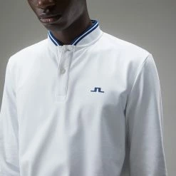 Jlindeberg J.Lindeberg Tyson Long Sleeve Golf Polo Shirt 12 Jlindeberg J.Lindeberg Tyson Long Sleeve Golf Polo Shirt -Golf Shirts Sales J.Lindeberg Tyson LS Reg Fit Polo GMJT07801 0000 SHLIN154 WhiteNavy Peony Model 2