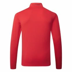 Jlindeberg J.Lindeberg Luke 1/2 Zip Golf Sweater -Golf Shirts Sales J.Lindeberg AMJS06731 G131 M Luke Half Zip Mid Layer SWLIN076 Barbados Cherry Back