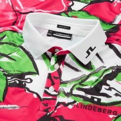 Golf Shirts Sales -Golf Shirts Sales J.Lindeberg SS23 KV Golf Polo GMJT08555 Q113 Azalea Detail