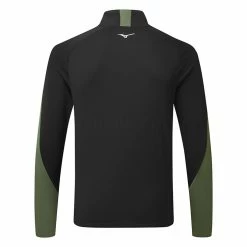 Mizuno Winter Breeze 1/4 Zip Golf Sweater 7 Mizuno Winter Breeze 1/4 Zip Golf Sweater -Golf Shirts Sales Mizuno AW22 Winter Breeze 1 4 Zip 52GA2506 39 SWMIZ050 M Olive Black Back