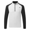 Mizuno Winter Breeze Bloc 1/4 Zip Golf Sweater 2 Mizuno Winter Breeze Bloc 1/4 Zip Golf Sweater -Golf Shirts Sales Mizuno AW22 Winter Breeze Bloc 1 4 Zip 52GA2504 05 SWMIZ048 S Grey Black Front