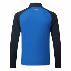Mizuno Winter Breeze Bloc 1/4 Zip Golf Sweater -Golf Shirts Sales Mizuno AW22 Winter Breeze Bloc 1 4 Zip 52GA2504 23 SWMIZ049 M Blue Navy Back