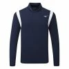 Mizuno Quick Dry Breeze Elite 1/4 Zip Golf Sweater 1 Mizuno Quick Dry Breeze Elite 1/4 Zip Golf Sweater -Golf Shirts Sales Mizuno SS22 Breeze Elite 1 4 Zip Sweater 52GC2001 14 Code SWMIZ041 M Deep Navy Front