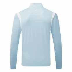 Mizuno Quick Dry Breeze Elite 1/4 Zip Golf Sweater 7 Mizuno Quick Dry Breeze Elite 1/4 Zip Golf Sweater -Golf Shirts Sales Mizuno SS22 Breeze Elite 1 4 Zip Sweater 52GC2001 19 Code SWMIZ042 M Light Blue Back