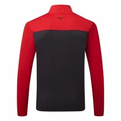 Mizuno Quick Dry Breeze Elite ST 1/4 Zip Golf Sweater -Golf Shirts Sales Mizuno SS22 Breeze Elite ST 1 4 Zip Sweater 52GC2002 62 Code SWMIZ044 M Red Back