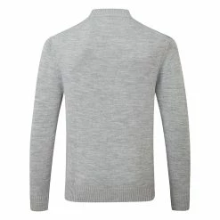 Nike Tiger Woods Crew Knit Golf Sweater -Golf Shirts Sales Nike AW21 Tiger Woods Jumper Knit Sweater DA4151 063 Code SWNIK252 M Dark Grey Heather Back