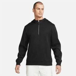Nike Dry 1/2 Zip Golf Hoodie 11 Nike Dry 1/2 Zip Golf Hoodie -Golf Shirts Sales Nike Dry 1 2 Zip Golf Hoodie Black DN1906 010 SWNIK253 Model 1