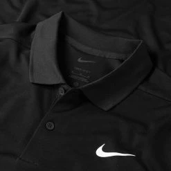 Nike Dry Victory Solid Long Sleeve Golf Polo Shirt 6 Nike Dry Victory Solid Long Sleeve Golf Polo Shirt -Golf Shirts Sales Nike Golf AW22 Dri Fit Victory Solid Long Sleeve Shirt DN2344 010 SHNIK815 S Black White Detail