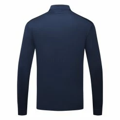 Nike Dry Victory Solid Long Sleeve Golf Polo Shirt -Golf Shirts Sales Nike Golf AW22 Dri Fit Victory Solid Long Sleeve Shirt DN2344 419 SHNIK817 S College Navy White back