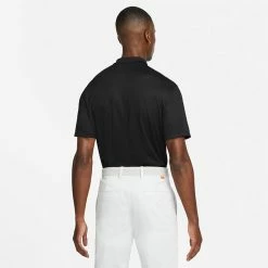 Nike Dry Victory Solid Golf Polo Shirt -Golf Shirts Sales Nike SS22 Dry Victory Solid Golf Polo Shirt DH0822 010 M Black White Model 3