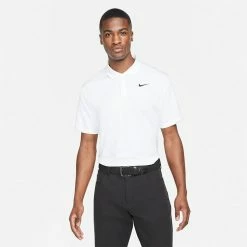 Nike Dry Victory Solid Golf Polo Shirt 11 Nike Dry Victory Solid Golf Polo Shirt -Golf Shirts Sales Nike SS22 Dry Victory Solid Golf Polo Shirt DH0822 100 M White Black Model 1