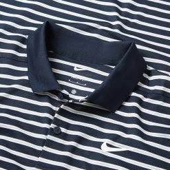 Golf Shirts Sales -Golf Shirts Sales Nike SS22 Dry Victory Stripe Golf Polo Shirt DH0829 451 M Obsidian White Detail