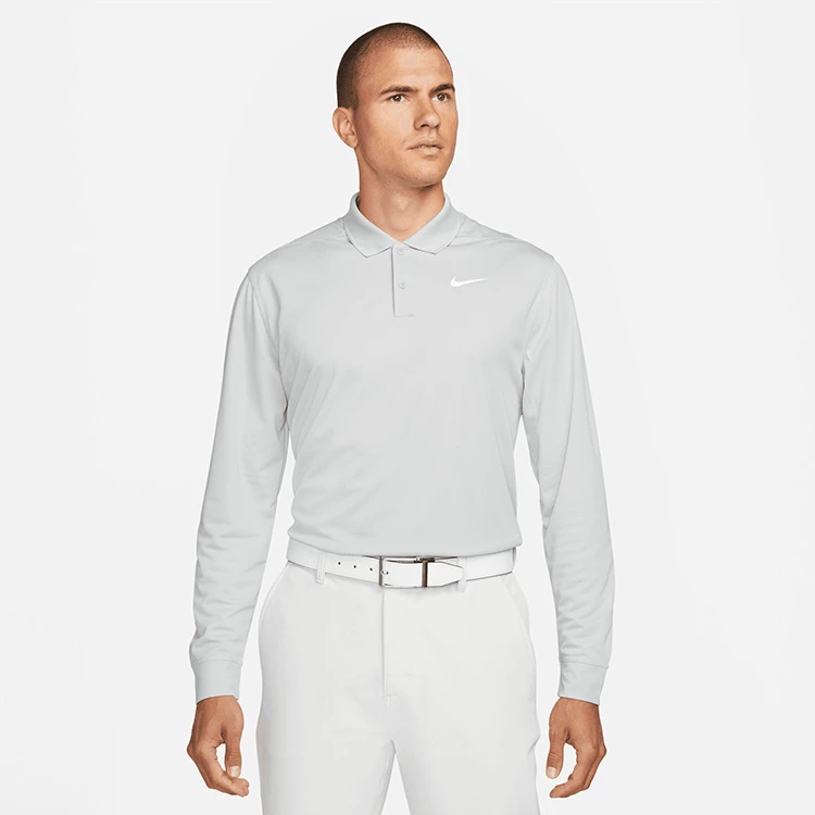 Nike Dry Victory Solid Long Sleeve Golf Polo Shirt 6 Nike Dry Victory Solid Long Sleeve Golf Polo Shirt - Image 4