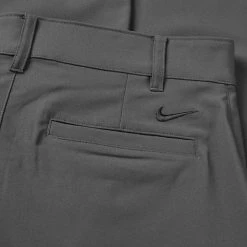 Nike Dry Victory Golf Pants -Golf Shirts Sales Nike SS23 Dri Fit Victory Golf Trousers Smoke Grey Black DN2397 070 TRNIK161 30 W 32 Leg Detail